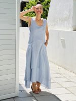 DRESS MAXI LINEN VISCOSE POCKETS - Image 4