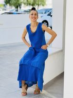 DRESS MAXI LINEN VISCOSE POCKETS - Image 9