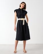 SHIRT DRESS COTTON MIDI - Image 2