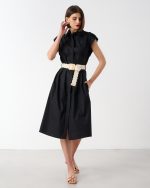 SHIRT DRESS COTTON MIDI - Image 3