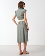 SHIRT DRESS COTTON MIDI - Image 9