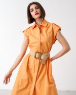 SHIRT DRESS COTTON MIDI - Image 10