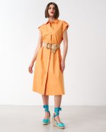 SHIRT DRESS COTTON MIDI - Image 12