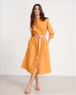 SHIRT DRESS COTTON MIDI