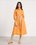 SHIRT DRESS COTTON MIDI - Image 3