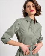 SHIRT DRESS COTTON MIDI - Image 8