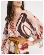 MAXI DRESS PRINT FABRIC LOOSE SLEEVE - Image 3