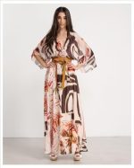 MAXI DRESS PRINT FABRIC LOOSE SLEEVE - Image 5