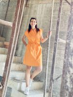 SHIRT DRESS COTTON SLEEVELESS - Image 3