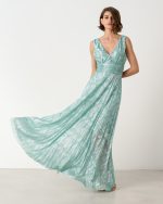 MAXI DRESS LUREX PLEATED - Image 2