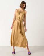 HIGH NECK DRESS SATIN