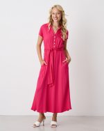 DRESS MAXI SHORT SLEEVE