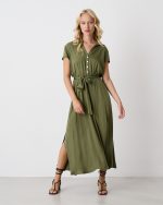 DRESS MAXI SHORT SLEEVE - Image 10