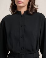 DRESS CREPE WITH BELT - Image 4