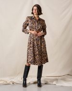 SHIRT DRESS SATIN PRINTED