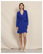 CREPED WRAP DRESS