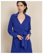 CREPED WRAP DRESS - Image 3