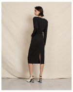 MIDI DRESS PUFF SHOULDER - Image 4