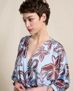 MIDI DRESS PRINTED SATIN - Image 3