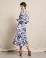 MIDI DRESS PRINTED SATIN - Image 4