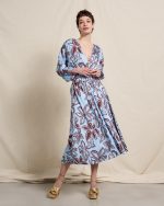 MIDI DRESS PRINTED SATIN - Image 5