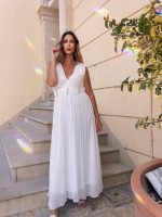 MAXI CHIFFON PLEATED