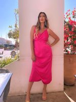 MIDI SATIN DRESS