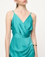 MIDI SATIN DRESS - Image 9