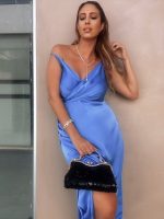 MIDI SATIN DRESS - Image 16