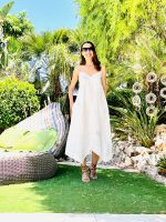 DRESS LINEN ASYMMETRIC