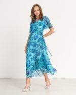 MIDI WRAP DRESS PRINTED
