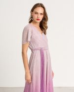 MAXI DRESS PLEATED GLITER - Image 3