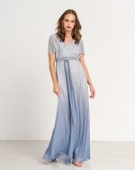 MAXI DRESS PLEATED GLITER - Image 6