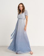 MAXI DRESS PLEATED GLITER - Image 7
