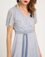 MAXI DRESS PLEATED GLITER - Image 8