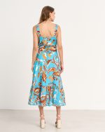 MIDI COTTON PRINTED DRESS - Image 4