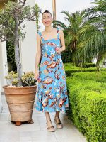 MIDI COTTON PRINTED DRESS - Image 5