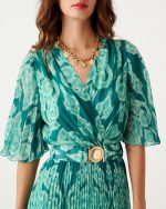 MAXI DRESS PLEATED PRINTED - Image 3