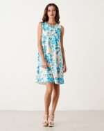 DRESS A LINE PRINTED