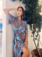 MIDI DRESS WRAP PRINTED - Image 7
