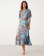 MIDI DRESS WRAP PRINTED - Image 9