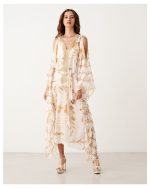 DRESS MAXI CHIFFON EMBROIDERED - Image 2