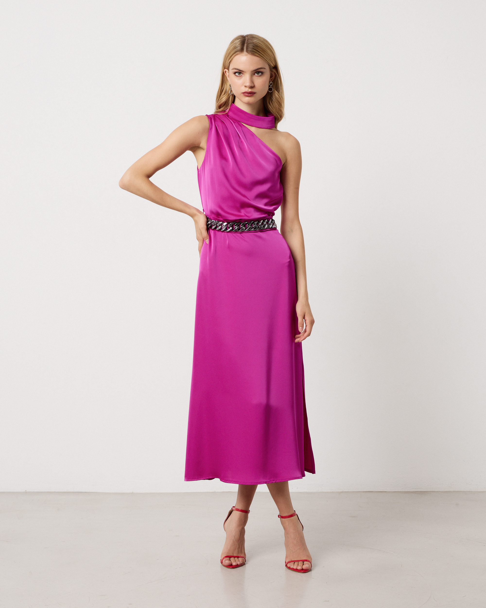 76013.jpg MIDI SATIN DRESS - Image 1