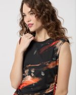 MIDI RUCHED PRINTED DRESS - Image 7