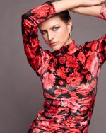 VELVET DRESS FLORAL PRINT - Image 5