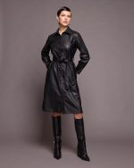 MIDI SHIRT DRESS ECO LEATHER - Image 2