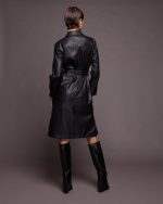 MIDI SHIRT DRESS ECO LEATHER - Image 5