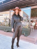 MIDI SHIRT DRESS ECO LEATHER - Image 6