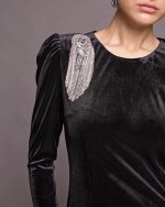 MINI VELVET DRESS - Image 4