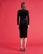 VELVET DRESS CROSS FRONT - Image 4